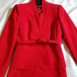 Red Tahari Skirt Suit